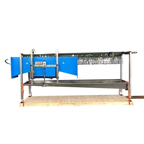 Poultry processing equipment bleeding trough