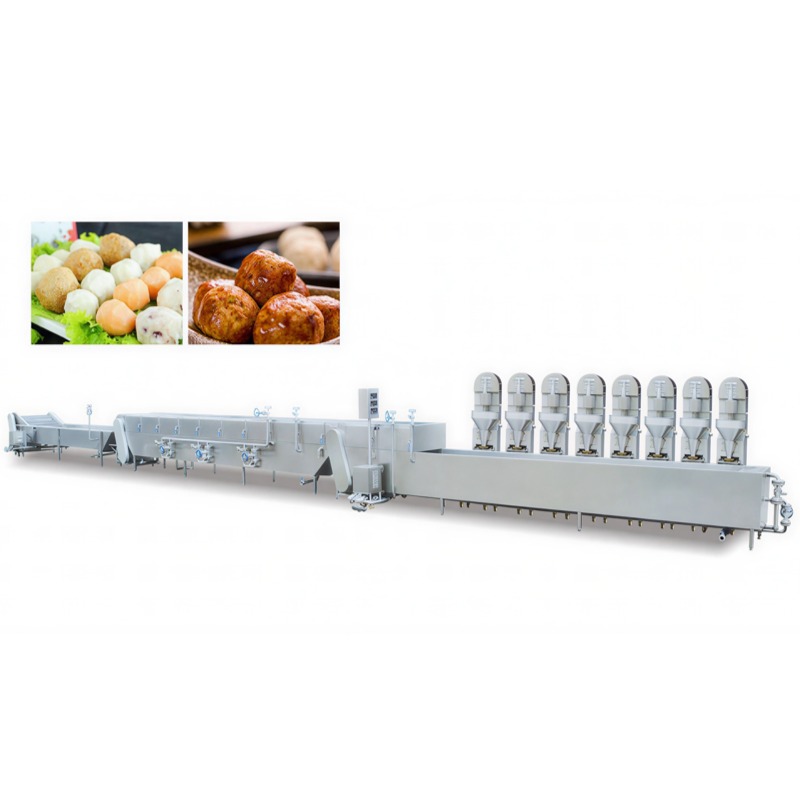 Flow Process Meatball Fully Automatic Meatball Production Line - npw