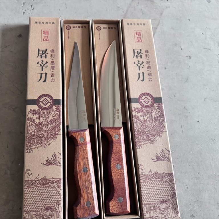 Slaughter knives for sticking, skinning, deboning and cutting of cattle, pigs, sheep and poultry
