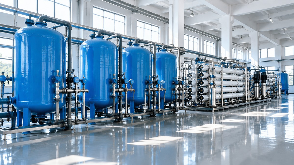 100 T/H Municipal River Water Purification and RO System
