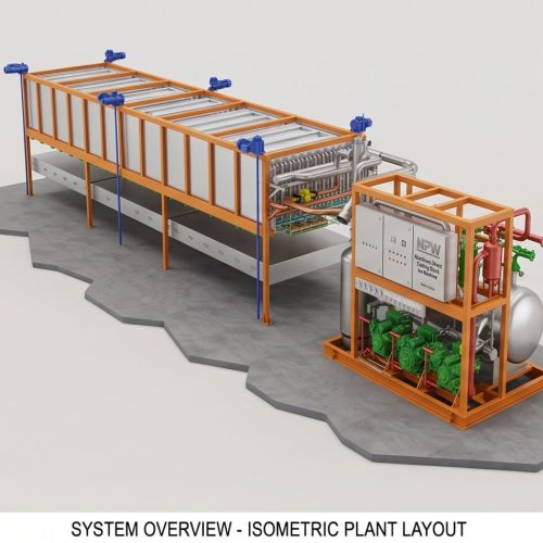 aluminum direct cooling block ice machine NPW-B series for concrete cooling