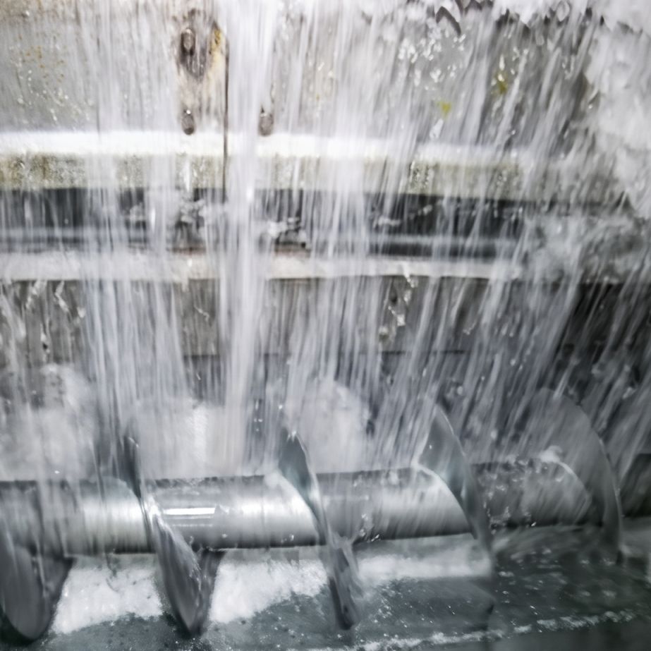 ice delivery system and rake type freezer for ice storage