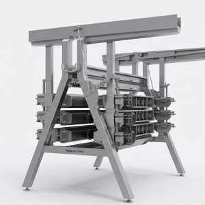A-Frame Vertical Poultry Fine Feather Removal Machine