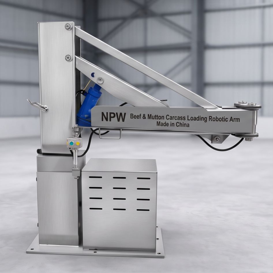 Beef & Mutton Carcass Loading Robotic Arm on an NPW cattle slaughter line